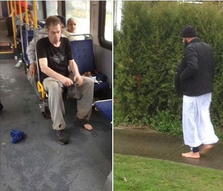 Selfless Muslim Man Gives Barefoot Bus Passenger His Shoes Saying I Live Close I Can Walk PICTURE